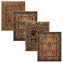 LoomBloom Multi Color 8x10 Hand Knotted Arts & Crafts/Mission Stained Glass Oushak Wool Oriental Area Rug