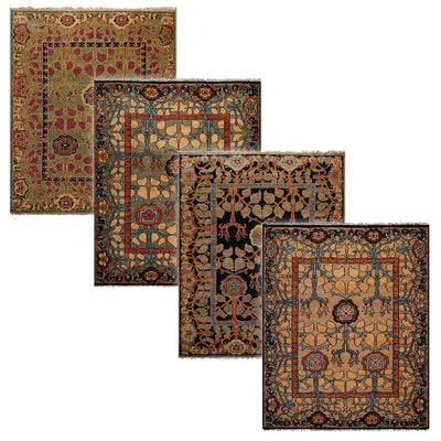 LoomBloom Multi Color 8x10 Hand Knotted Arts & Crafts/Mission Stained Glass Oushak Wool Oriental Area Rug