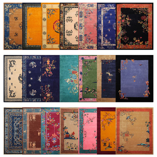 Multi Sizes Multi Color Hand Tufted Chinese Art Deco New Zealand Wool Oriental Area Rug