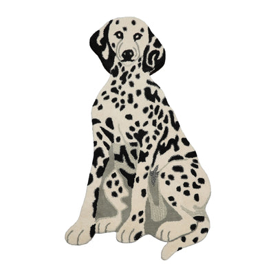 LoomBloom 3'x5' White  Hand Tufted Novelty Modern Dalmation Wool Oriental Area Rug