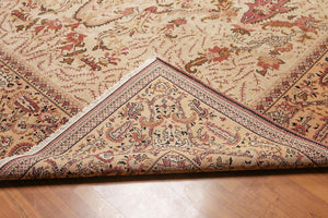 Hand knotted wool Persian rug vegetable dye Beige 10'x16'6" - Oriental Rug Of Houston