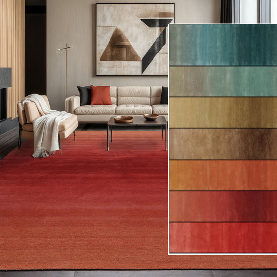 LoomBloom Multi Color Hand Tufted Modern & Contemporary Ombre Designer Wool Oriental Area Rug