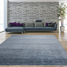 Multi Sizes Hand Knotted Persian Wool and Silk  Modern & Contemporary  Oriental Area Rug Blue,Gray Color