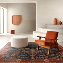 Handmade Multi Size 100% Wool Dark Blue Oriental Area Rug