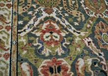 8' 2''x10' 2'' Hand Knotted LoomBloom Muted Turkish Oushak 100% Wool Transitional Oriental Area Rug Grayish Blue, Lime Color - Oriental Rug Of Houston