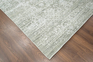8x10 Gray, Beige Hand Knotted 100% Wool Modern & Contemporary Oriental Area Rug