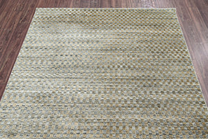 5x7 Gray LoomBloom Hand Knotted Modern & Contemporary Textured Tibetan 100% Wool Oriental Area Rug