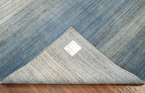 Multi Size Gray, Blue Hand Knotted Tibetan 100% Wool Modern & Contemporary Oriental Area Rug