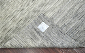 Multi Size Tone On Tone Gray LoomBloom Hand Knotted Modern & Contemporary Textured Tibetan 100% Wool Oriental Area Rug