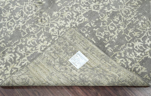 5x7 Gray LoomBloom Hand Knotted Transitional All-Over Tibetan 100% Wool Oriental Area Rug