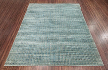 8x10 Aqua LoomBloom Hand Knotted Modern & Contemporary Textured Tibetan 100% Wool Oriental Area Rug