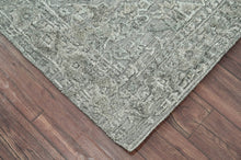 4x6 Tone on Tone Gray Hand Knotted Tibetan Wool/Bamboo Silk Transitional Oriental Area Rug