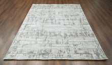 8x10 Gray, Silver Hand Knotted 100% Wool Modern & Contemporary Oriental Area Rug