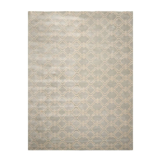 9x12 Gray, Beige Hand Tufted 100% Wool Modern & Contemporary Persian Oriental Area Rug