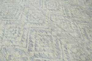 Multi Size Gray LoomBloom Hand Knotted Transitional All-Over Oushak 100% Wool Oriental Area Rug