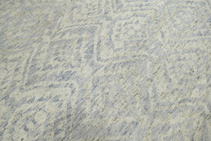 Multi Size Gray LoomBloom Hand Knotted Transitional All-Over Oushak 100% Wool Oriental Area Rug