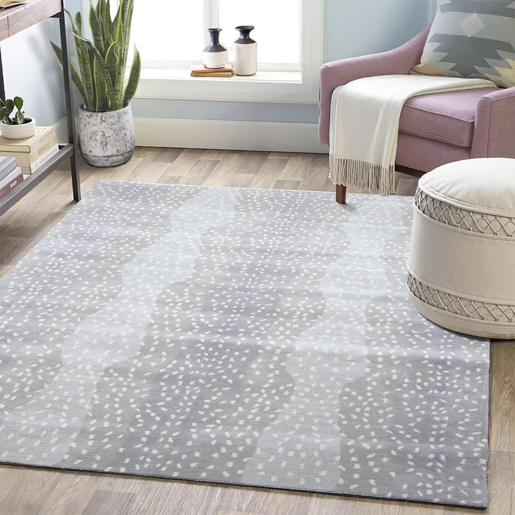 Anteater Rug Multi Size Gray Hand Tufted 100% Wool Animal Print Antelope Area Rug ...