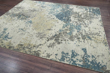 Multi Size Gray LoomBloom Hand Knotted Modern Abstract Tibetan 100% Wool Oriental Area Rug