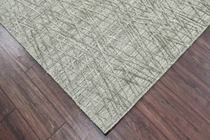 4x6 Gray, Beige Hand Made Loop n Cut Pile 100% Wool Modern & Contemporary Oriental Area Rug