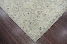 10x14 Gray, Beige Hand Knotted Afghan Oushak 100% Wool Traditional Oriental Area Rug