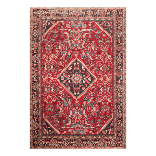 6'11'' x 10'3'' Antique Hand Knotted 100% Wool Sultanabad Oriental Area Rug Red