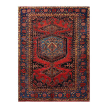 7' 5''x11' 1'' Burnt Orange Charcoal Gold Color Hand Knotted Persian 100% Wool Traditional Oriental Rug
