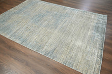 6x9 Gray, Beige Hand Knotted Hand Made 100% Wool Modern & Contemporary Oriental Area Rug