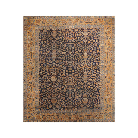 8'8" x 11'10" Hand Knotted 100% Wool Turkish Sparta Oriental Area Rug Navy