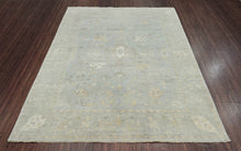 Multi Size Slate, Gray Hand Knotted Afghan Oushak 100% Wool Oushak Traditional Oriental Area Rug