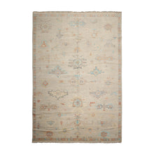 10x14 Beige, Turquoise Hand Knotted Turkish Oushak 100% Wool Traditional Oriental Area Rug Gray