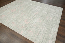 8x10 Beige, Gray Hand Knotted 100% Wool Modern & Contemporary Oriental Area Rug