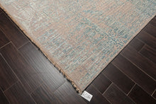 9x12 Taupe, Aqua Hand Knotted Sherpa Wool and Silk Modern & Contemporary Oriental Area Rug  Color