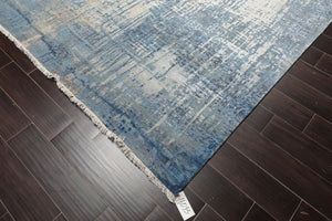 9' x12' Hand Knotted Sherpa Wool & Silk Modern Oriental Area Rug Gray - Oriental Rug Of Houston