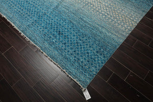 9' x 12' Hand Knotted 100% Wool Contemporary Modern Oriental Area Rug Aqua - Oriental Rug Of Houston