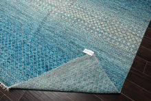 9' x 12' Hand Knotted 100% Wool Contemporary Modern Oriental Area Rug Aqua - Oriental Rug Of Houston