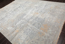 9x12 Gray, Caramel Hand Knotted Sherpa Wool and Silk Modern & Contemporary Oriental Area Rug