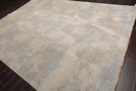 9' x12'  Sherpa Wool and Silk Oriental Area Persian Rug