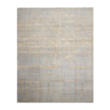 8'x10' Hand Knotted Tibetan Wool and Silk Tibetan Sherpa Modern & Contemporary Oriental Area Rug Slate,Gray Color - Oriental Rug Of Houston