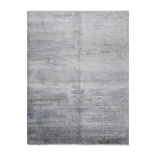 7’11"x10’9" Hand Knotted 100% Bamboo Silk Modern Tibetan Oriental Area Rug Gray - Oriental Rug Of Houston