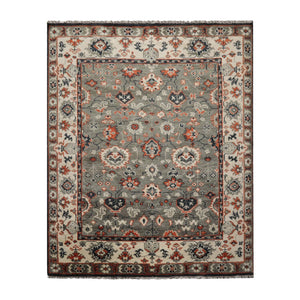 8' 3''x10' LoomBloom Muted Turkish Oushak Hand Knotted 100% Wool Area Rug Gray, Beige Color - Oriental Rug Of Houston