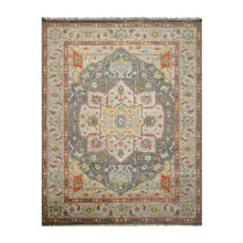Multi Size Gray, Light Gold LoomBloom Muted Turkish Oushak Hand Knotted Wool Heriz Traditional Area Rug - Oriental Rug Of Houston