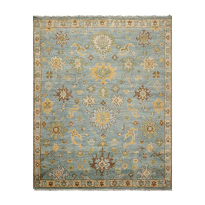 Multi Sizes LoomBloom Muted Turkish Oushak Hand Knotted Traditional 100% Wool Area Rug Gold - Oriental Rug Of Houston