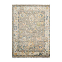 7' 3''x10' 3'' LoomBloom Muted Turkish Oushak Hand Knotted Wool Area Rug Gray, Beige Color - Oriental Rug Of Houston