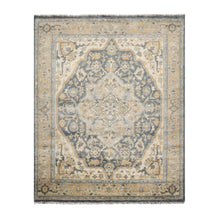 8' x10' 2'' LoomBloom Muted Turkish Oushak Hand Knotted Wool Area Rug Slate, Gray Color - Oriental Rug Of Houston