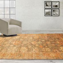 6'x9' Hand Knotted Oushak 100% Wool Oushak Traditional Oriental Area Rug Gray, Teracotta Color - Oriental Rug Of Houston