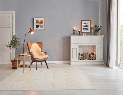 5' x8'Hand Tufted Hand Made 100% Wool Designer Modern & Contemporary Oriental Area Rug Tone On Tone,Gray Color - Oriental Rug Of Houston