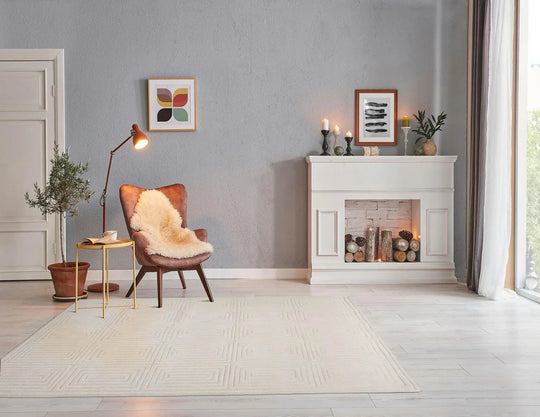 5' x8'Hand Tufted Hand Made 100% Wool Designer Modern & Contemporary  Oriental Area Rug Tone On Tone,Gray Color