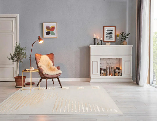 5'x7' Hand Tufted Hand Made 100% Wool Designer Modern & Contemporary  Oriental Area Rug Tone On Tone,Gray Color