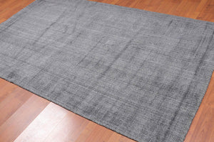 4'11" x 8'2" Handmade Modern 100% Wool flatweave Area Rug Gray - Oriental Rug Of Houston