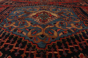 7'5" x 11'1" Hand Knotted Viss Wool Traditional Oriental Area Rug Burnt Orange - Oriental Rug Of Houston